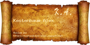 Kestenbaum Alex névjegykártya